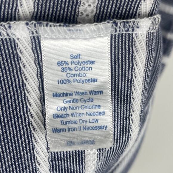 Sail To Sable STS Navy White Striped Short Sleeve Dress Women's Small Preppy - Picture 4 of 10